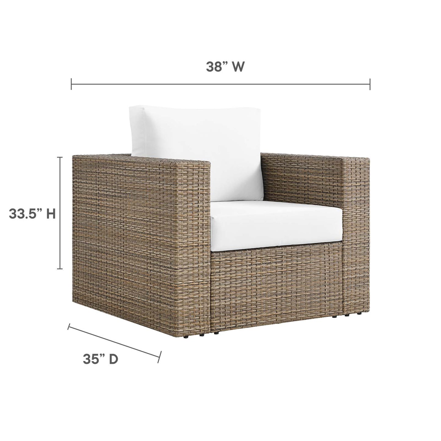 Convene Outdoor Patio Outdoor Patio Armchair By Modway