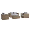 Convene Outdoor Patio Outdoor Patio 4-Piece Furniture Set