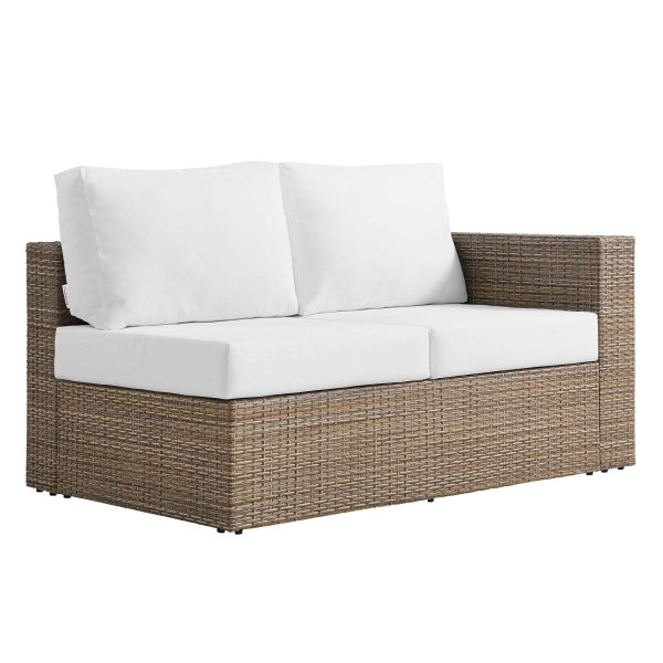 Convene Outdoor Patio Outdoor Patio Sectional Sofa and Ottoman Set