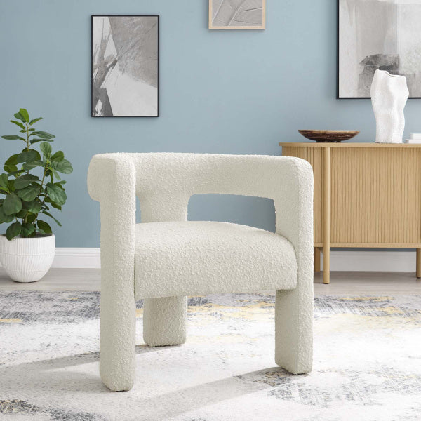 Kayla Boucle Upholstered Armchair By Modway