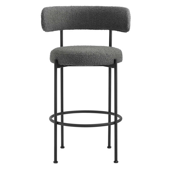 Albie Boucle Fabric Bar Stools - Set of 2 By Modway