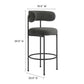 Albie Boucle Fabric Bar Stools - Set of 2 By Modway
