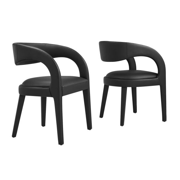 Pinnacle Vegan Leather Dining Chair Set of Two