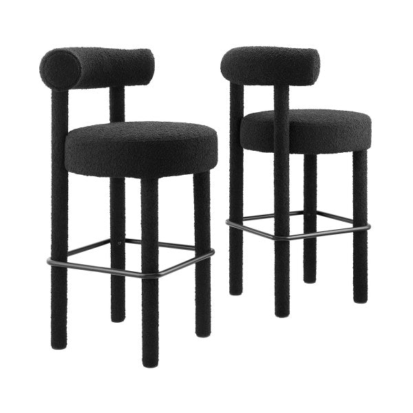 Toulouse Boucle Fabric Bar Stool - Set of 2 By Modway