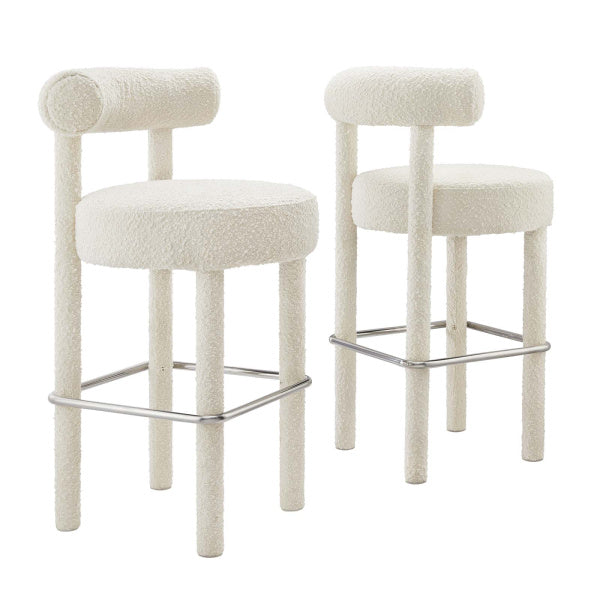 Toulouse Boucle Fabric Bar Stool - Set of 2 By Modway