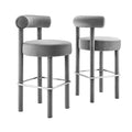 Toulouse Performance Velvet Bar Stool - Set of 2 By Modway