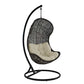 Parlay Swing Outdoor Patio Fabric Lounge Chair in Espresso Beige by Modway