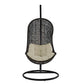 Parlay Swing Outdoor Patio Fabric Lounge Chair in Espresso Beige by Modway