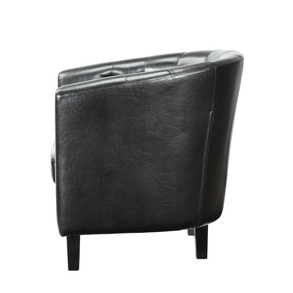 Prospect Upholstered Vinyl Armchair Black by Modway