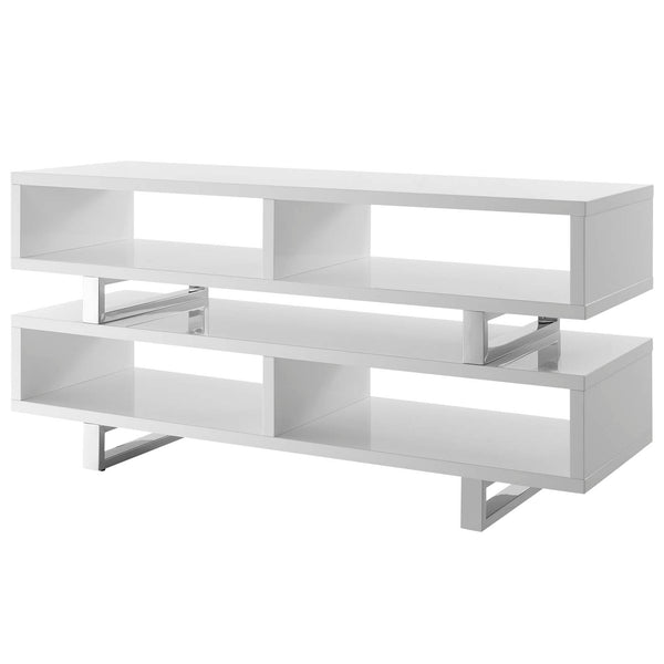 Amble 47” TV Stand in White | Fiber by Modway