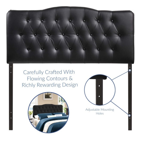 Annabel King Upholstered Vinyl Headboard | Fiber By Modway