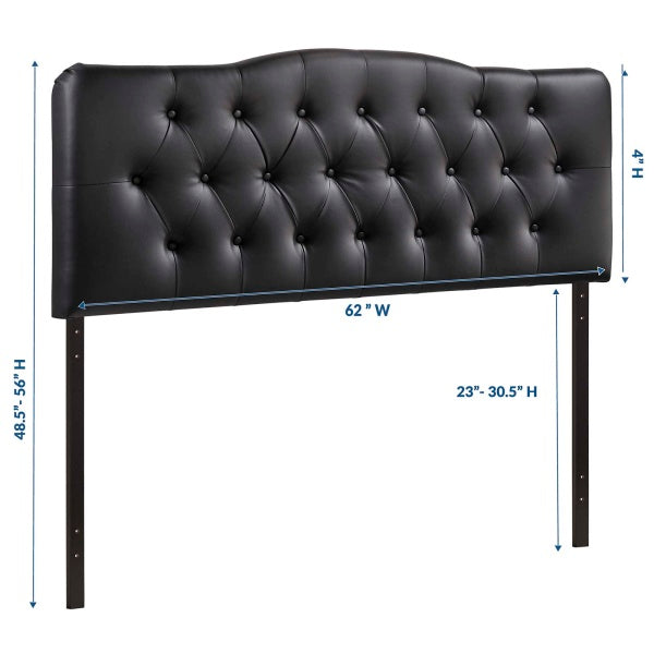 Annabel King Upholstered Vinyl Headboard | Fiber By Modway