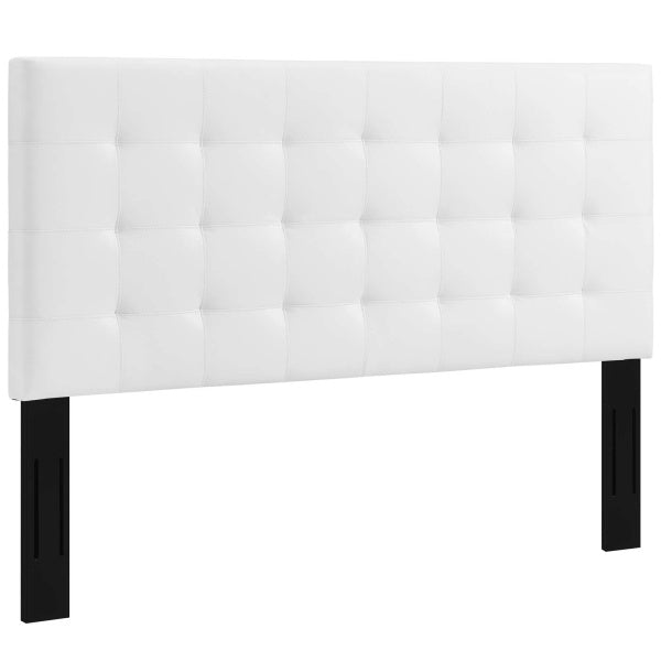 Paisley Tufted Full / Queen Upholstered Faux Leather Headboard | Fiber By Modway