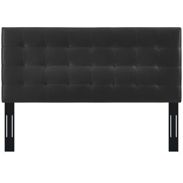 Paisley Tufted King and California King Upholstered Faux Leather Headboard | Fiber By Modway