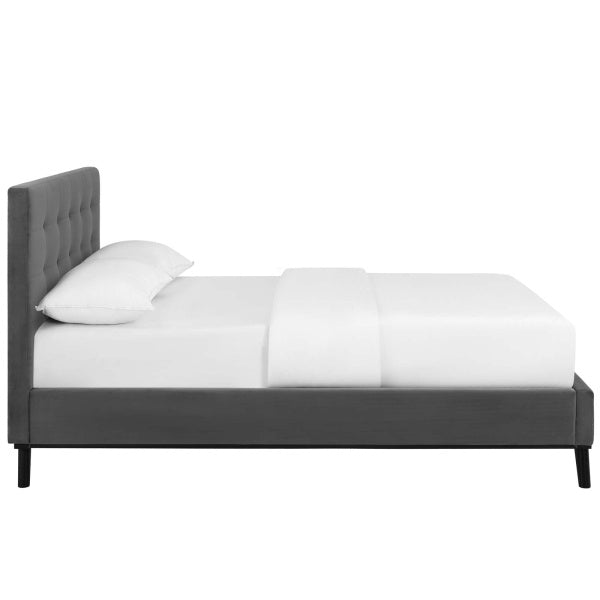 McKenzie Queen Biscuit Tufted Performance Velvet Platform Bed By Modway