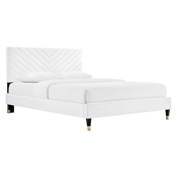 Roxanne Performance Velvet Queen Platform Bed By Modway