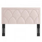 Greta Performance Velvet Full/Queen Headboard Pink by Modway