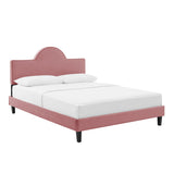 Soleil Performance Velvet Queen Bed By Modway