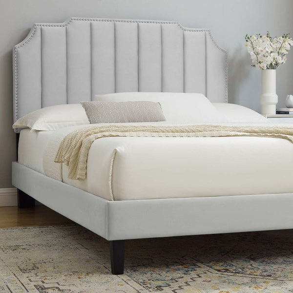 Colette Queen Performance Velvet Platform Bed By Modway