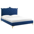 Clara Performance Velvet Queen Platform Bed By Modway