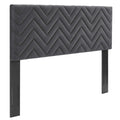 Mercy Chevron Tufted Performance Velvet King/California King Headboard