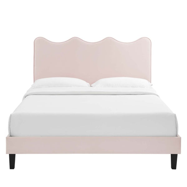 Current Performance Velvet Twin Platform Bed By Modway