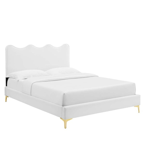 Current Performance Velvet Full Platform Bed By Modway