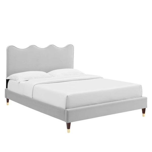 Current Performance Velvet Queen Platform Bed By Modway