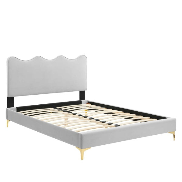 Current Performance Velvet King Platform Bed By Modway