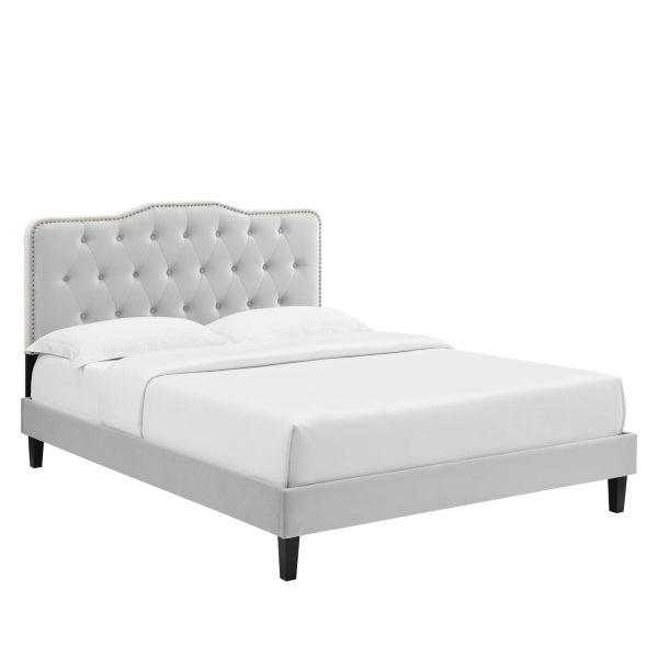 Amber Tufted Performance Velvet King Platform Bed By Modway