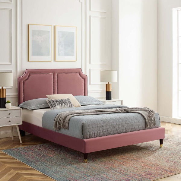 Novi Performance Velvet Twin Bed By Modway