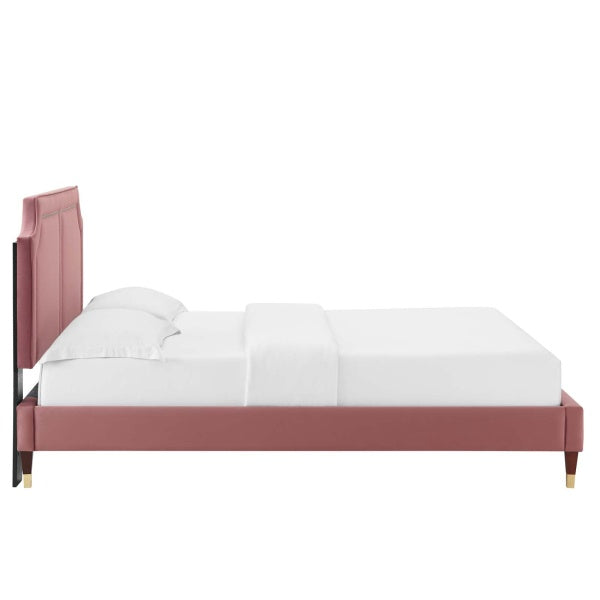 Novi Performance Velvet Twin Bed By Modway