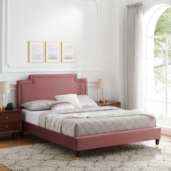 Liva Performance Velvet Twin Bed By Modway