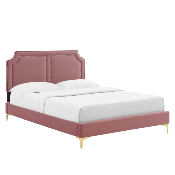 Novi Performance Velvet Queen Bed By Modway