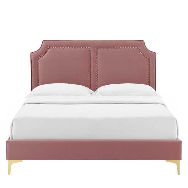 Novi Performance Velvet Queen Bed By Modway