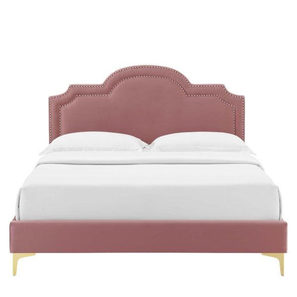 Aviana Performance Velvet Queen Bed By Modway