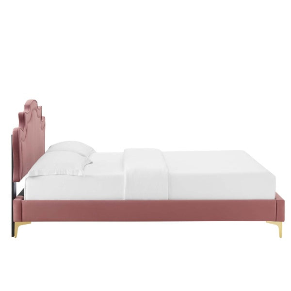 Neena Performance Velvet Queen Bed By Modway