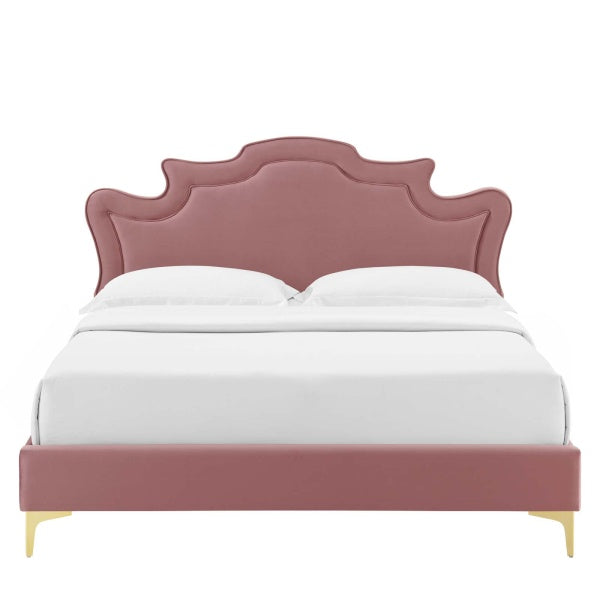 Neena Performance Velvet Queen Bed By Modway