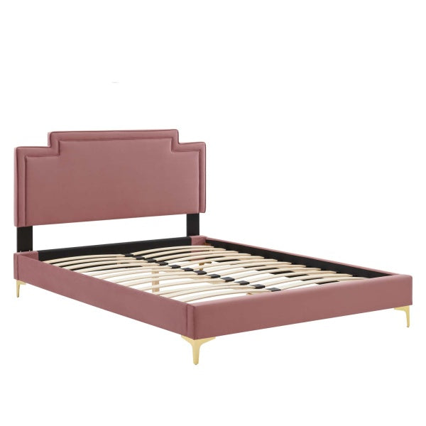 Liva Performance Velvet Queen Bed By Modway