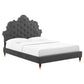 Sasha Button-Tufted Performance Velvet Queen Bed By Modway