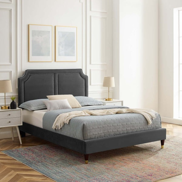 Novi Performance Velvet Queen Bed By Modway