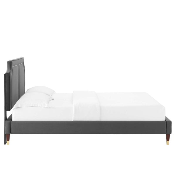 Novi Performance Velvet Queen Bed By Modway