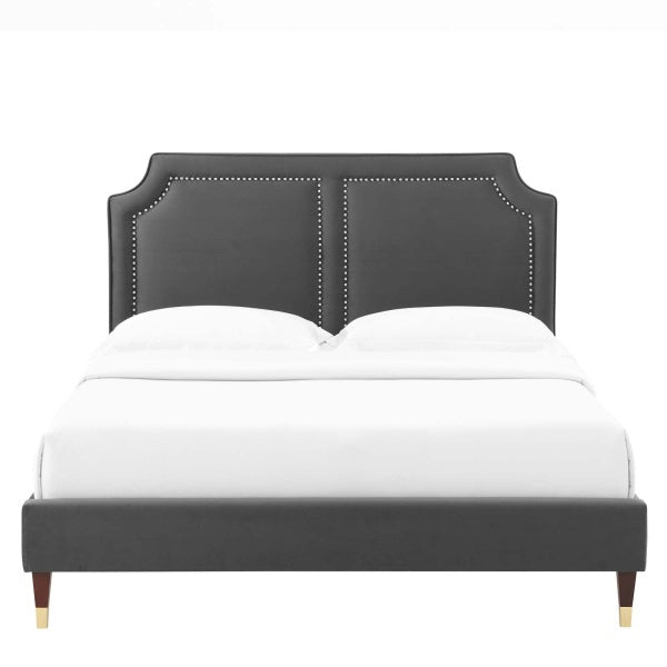 Novi Performance Velvet Queen Bed By Modway