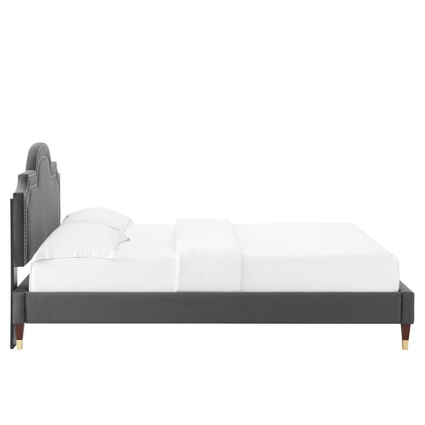 Aviana Performance Velvet Queen Bed By Modway