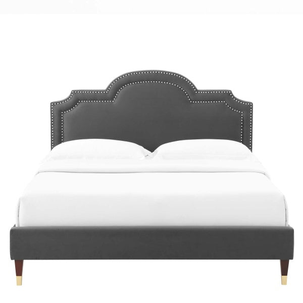 Aviana Performance Velvet Queen Bed By Modway