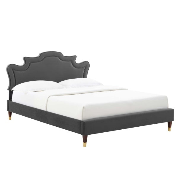 Neena Performance Velvet Queen Bed By Modway