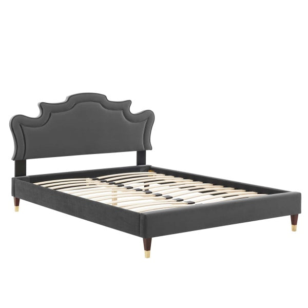 Neena Performance Velvet Queen Bed By Modway