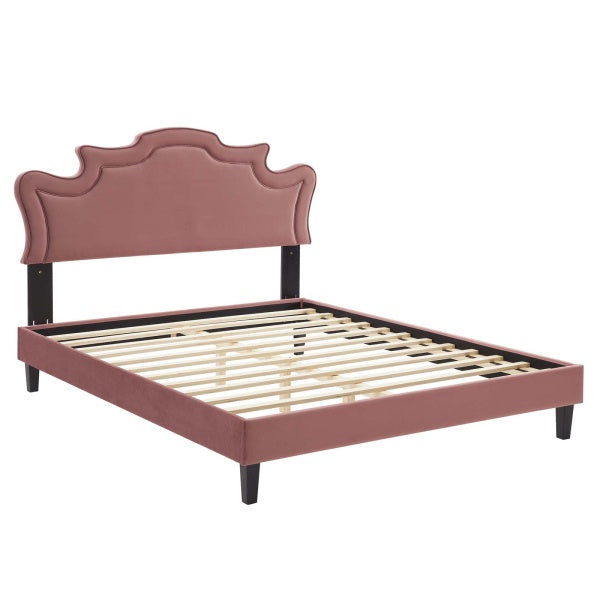 Neena Performance Velvet Queen Bed By Modway