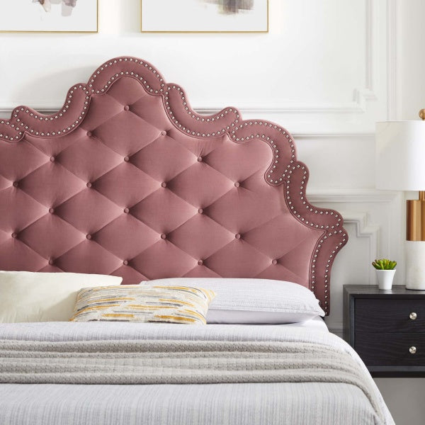 Sasha Button-Tufted Performance Velvet King Bed By Modway