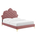 Sasha Button-Tufted Performance Velvet King Bed By Modway